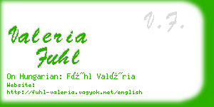 valeria fuhl business card